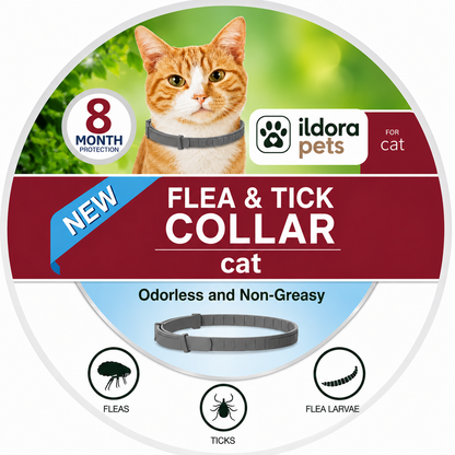 Flea & Tick Protection Collar for Dogs & Cats – 8 Month Protection